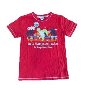 Pocket Pals Organic Cotton Youth Shirt Souvenir Dole Plantation Hawaii Turtle